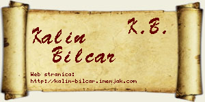 Kalin Bilčar vizit kartica